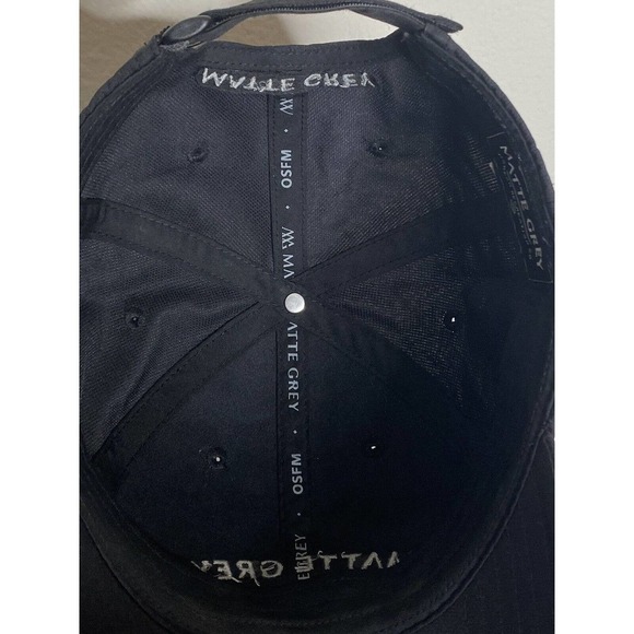 MATTE grey mens golf adjustable cap hat breathable, moisture wicking - Picture 5 of 7